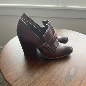 Reddish Brown Kork-Ease Leather Loafers